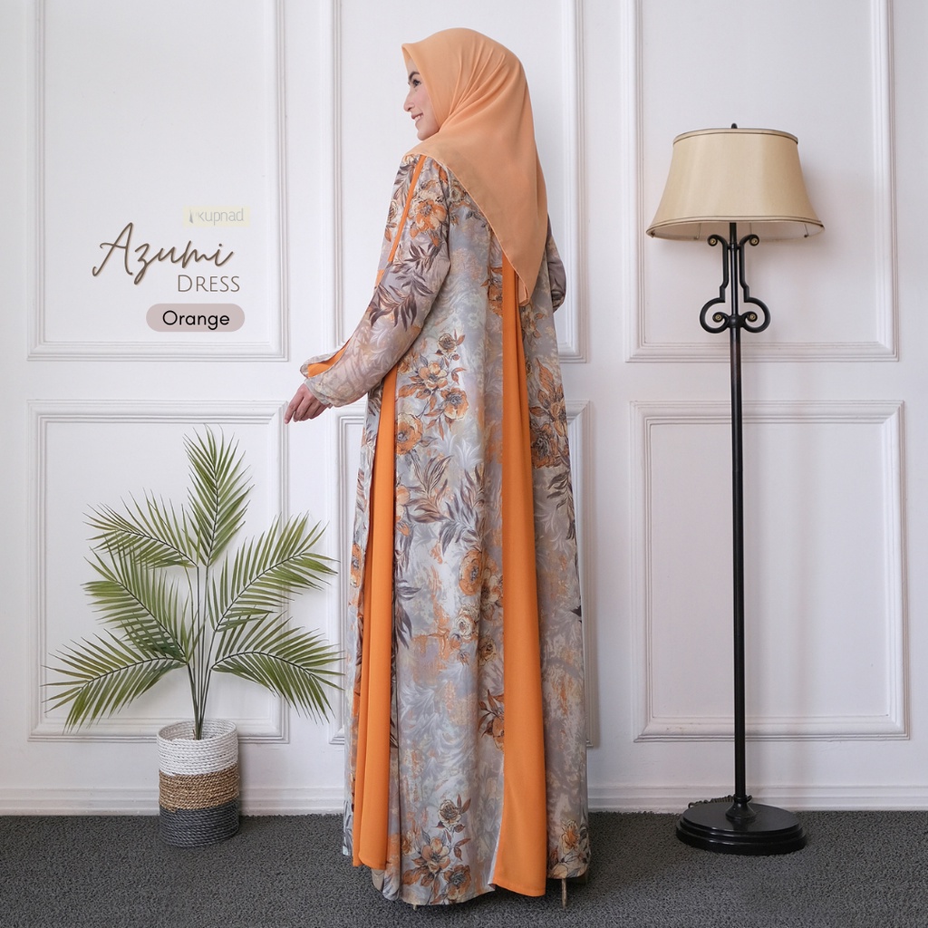 KUPNAD Gamis Wanita Motif Kembang Premium - Azumi Dress