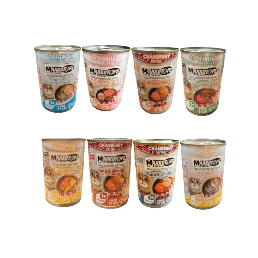 Markotops Kaleng 400gr Wet Cat Food - Tuna &amp; Shrimp Cranberry