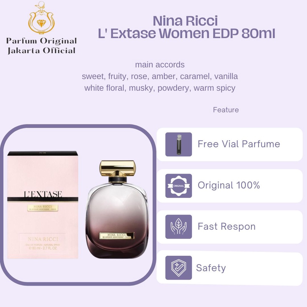 Parfum Parfume Perfume Asli Perawatan Kecantikan Original Import Branded Wanita Perempuan Cewek Nina