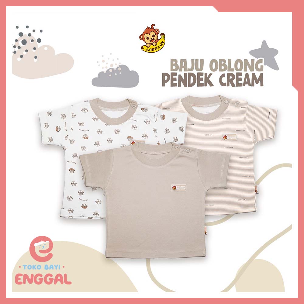 Baju Oblong Bayi Tangan Pendek Bis Gorillux