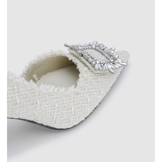 Heels wanita model terbaru IMPORT kekinian Sepatu wanita import Hak 6CM 2005 WHITE