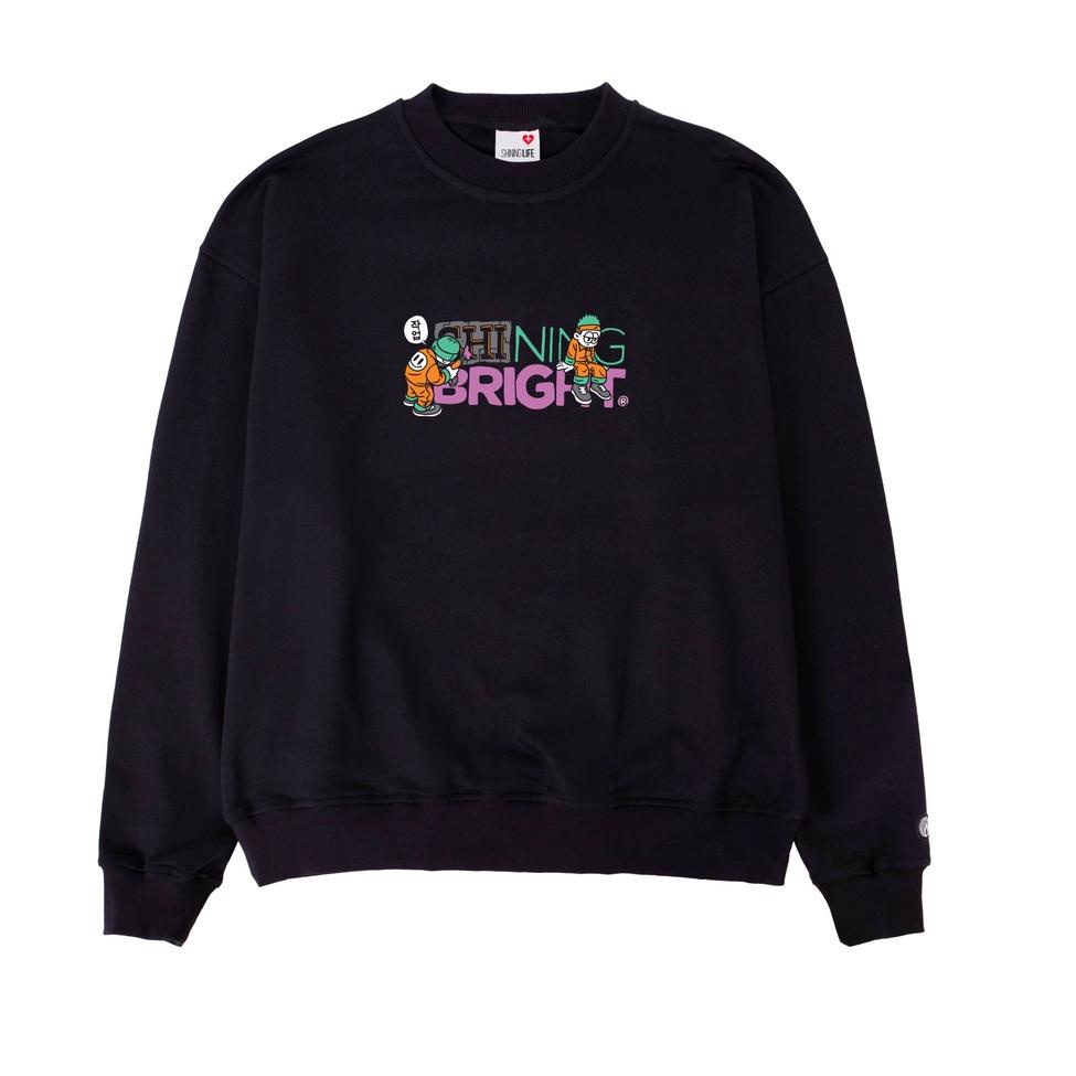 TERMURAH Shining Bright Work Crewneck - Black