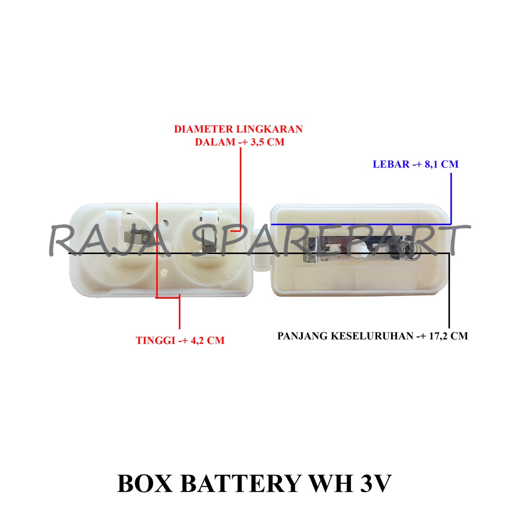 Box Baterai Water Heater 3 Volt