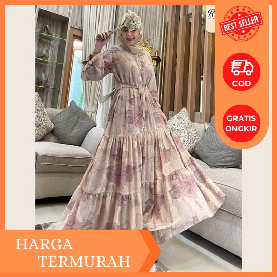 Baju Wanita Muslimah Model Terbaru Kekinian 2023 Gamis Model Polos Terbaru Bahan Kaos Knit Rajut Imp