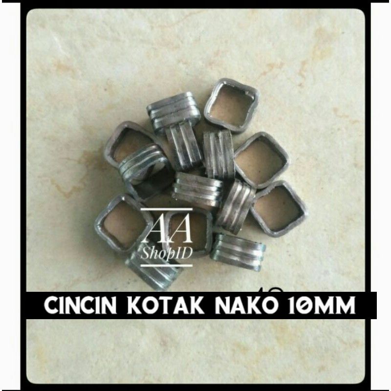 Ornamen pagar besi Cincin kotak untuk besi Nako 10mm