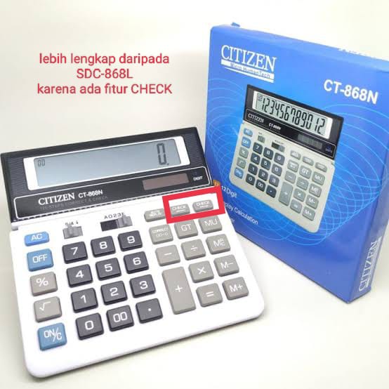 Kalkulator Besar Dagang Citizen SDC-868L CT-868N 12 Digit / CT-8614 14 Digit / Memory / Replay SDC 868 L CT 868 N CT 8614