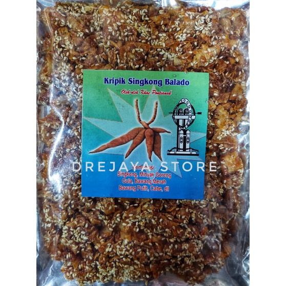 

Keripik / Kripik Singkong Balado Rasa Wijen / Kacang / Keju / Polos