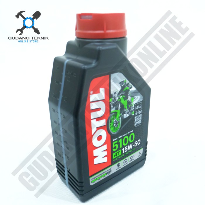 Oli Mesin 4 Tak ESTER 5100 10W40 1Liter 15W50 1Liter MOTUL / Oli Motor 4T ESTER TECHNOSYNTHESE 10W-40 15W-50 1000ML MOTUL