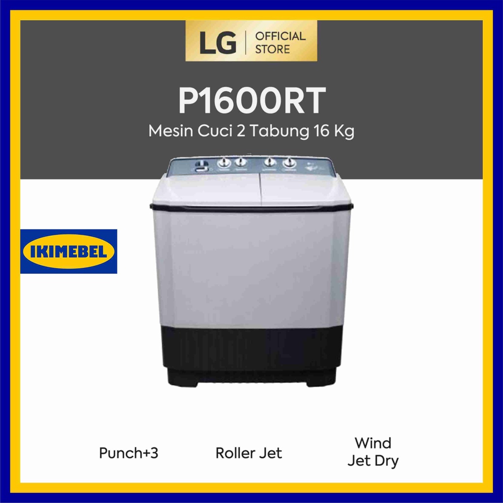 LG Mesin Cuci Twin Tube P1600RT 16KG