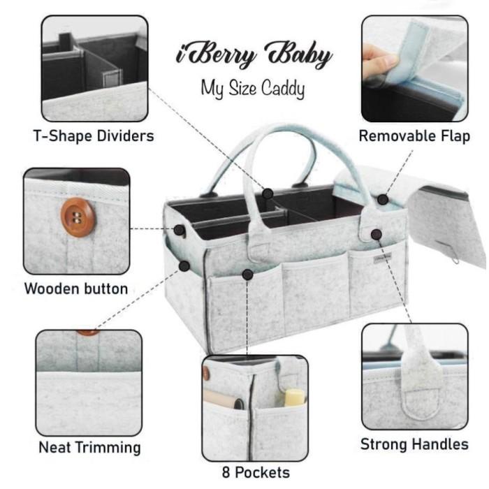 iBerry My Size Caddy Bag With Removable Flap