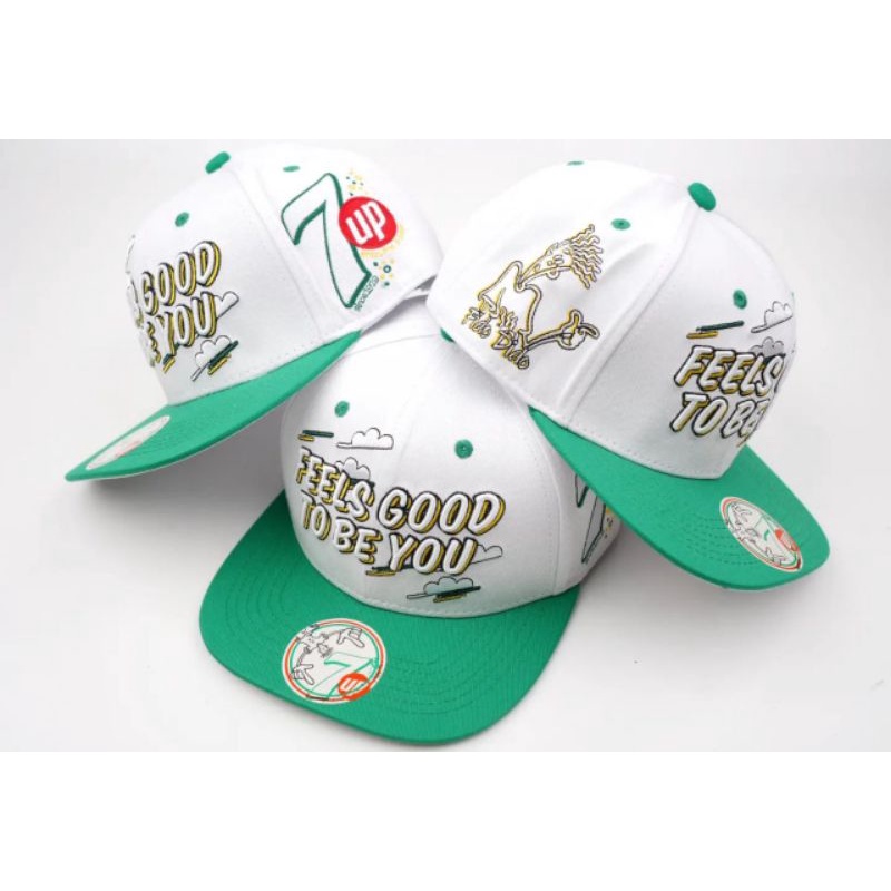 Topi Snapback Import 7up  Unisex Hat Baseball Cap Distro Surfing Fashion Hip Hop Pria Wanita Sport