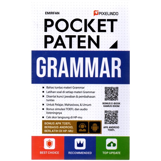 POCKET PATEN CONVERSATION GRAMMAR IELTS TOEFL TOEIC VOCABULARY KARYA NISWATIN NURUL HIDAYATI EMIRFAN / PIXELINDO