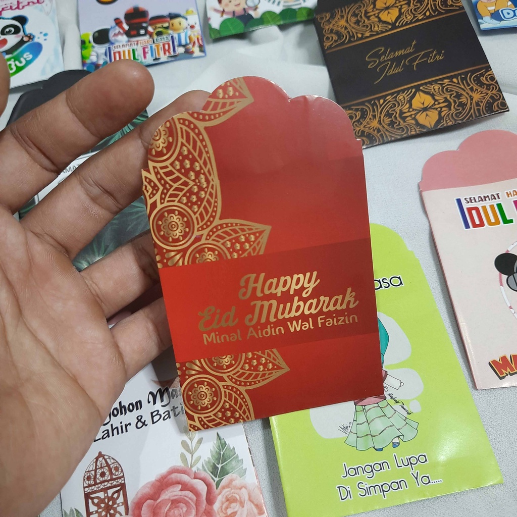 TERMURAH Isi 10pcs Amplop lebaran idulfitri kartun lucu islamic - angpau lebaran