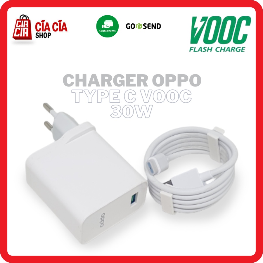 Charger Oppo Super Vooc 30W Type C Original Vooc 4.0 Oppo Reno 4 Pro Reno 3 Pro Youth