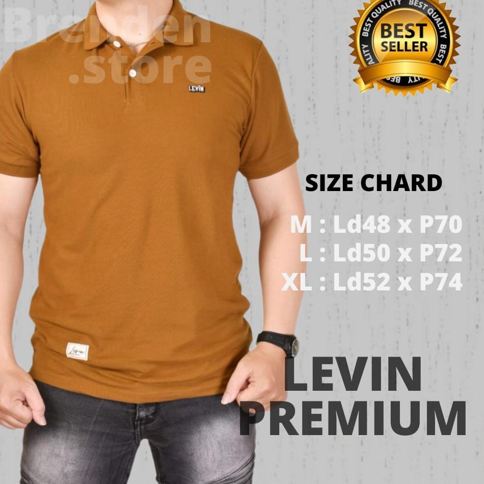 SIAP KIRIM Polo Shirt Kaos Kerah Pria Premium Murah LEVIN PREMIUM