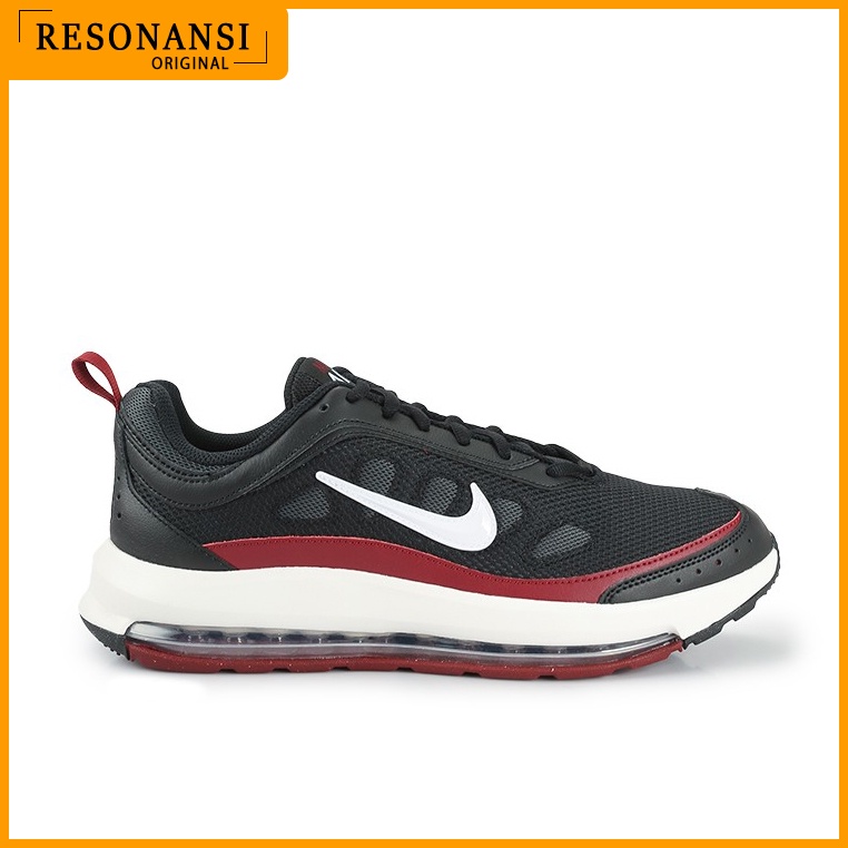 SEPATU PRIA TERBARU NIKE ORIGINAL SNEAKERS AIR MAX HITAM-MERAH KEREN