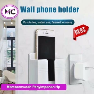 Holder HP Dinding Charger Rak Gantung Handphone Phone Tempel Tembok Tempat Remote AC TV Murah