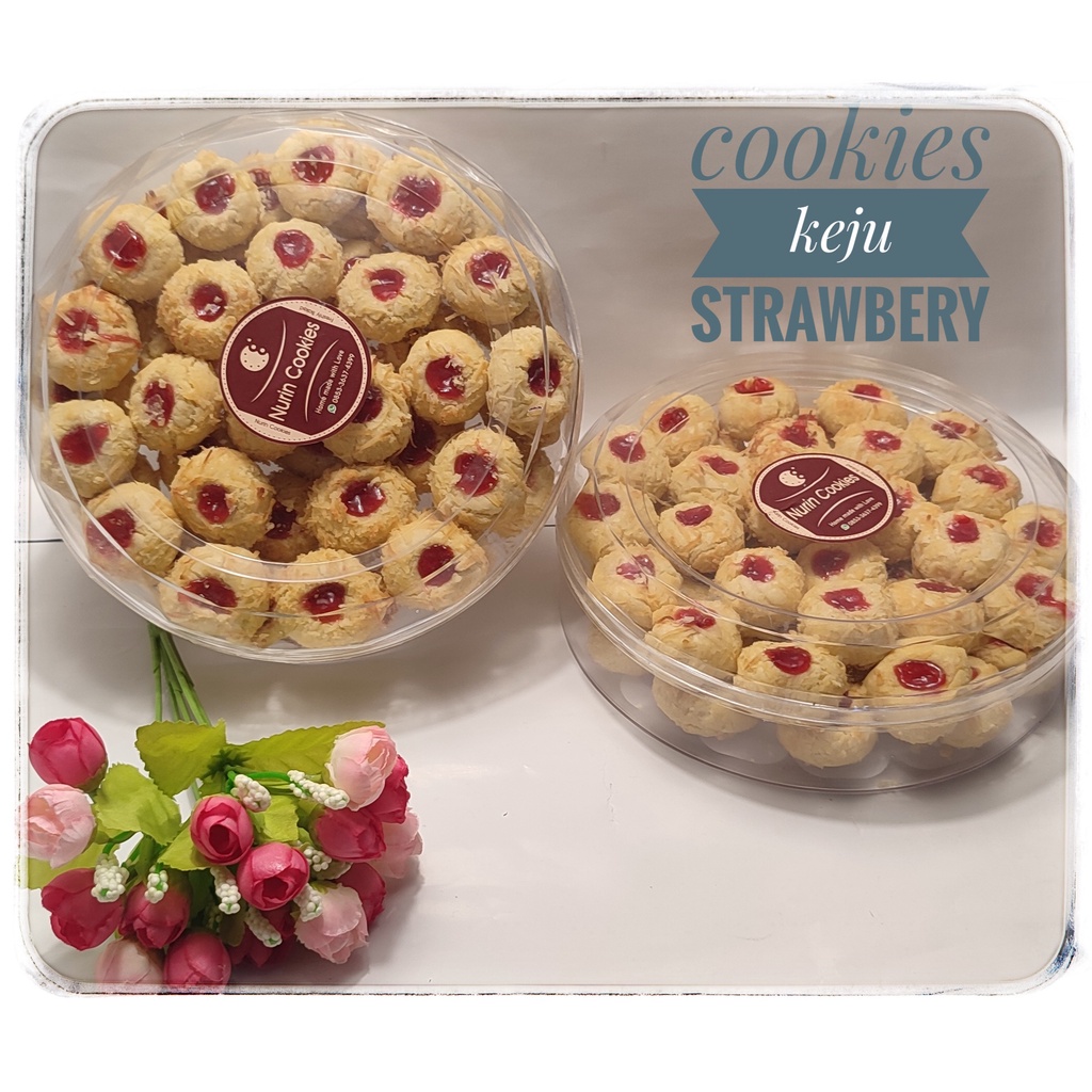 

Terlaris COD !!! Kue Thumbprint keju Strawberry