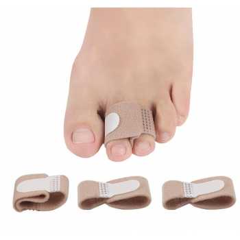 [6 PCS] Korektor Pelurus Jari Kaki Tangan Hallux Valgus Bunion Separator Bandage / Pemisah Jari Kaki Bunion / Korektor Jari Kaki Tangan Pereda nyeri Jari / Corrector Sleeve Pelindung Jari Kaki Bunion Bahan Kain PVC Anti Gerah Nyaman / Perban Jari Kaki