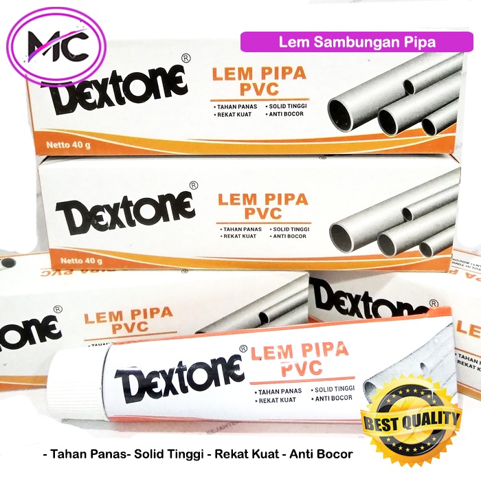 lem Pipa Dextone Tube 40 Gram Untuk Sambungan Pipa Air Kran PVC Rucika Wavin Power