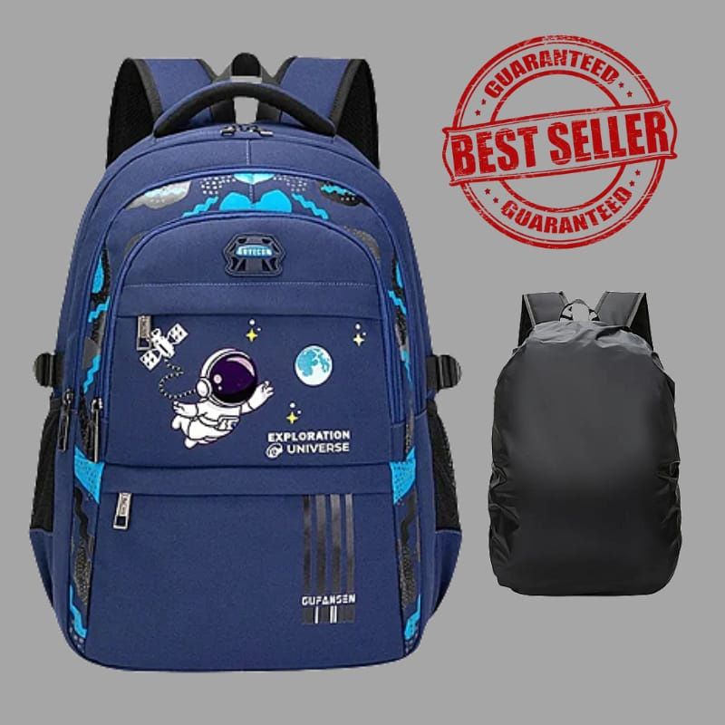 Tas Ransel Astronot Terbaru Tas Ransel Anak Laki laki Sekolah SD SMP Gratis Raincover