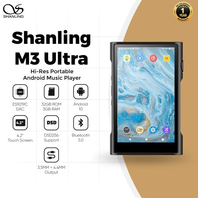 Shanling M3U / M3 Ultra Hi-Res Portable Android Audio Player Ready Kak