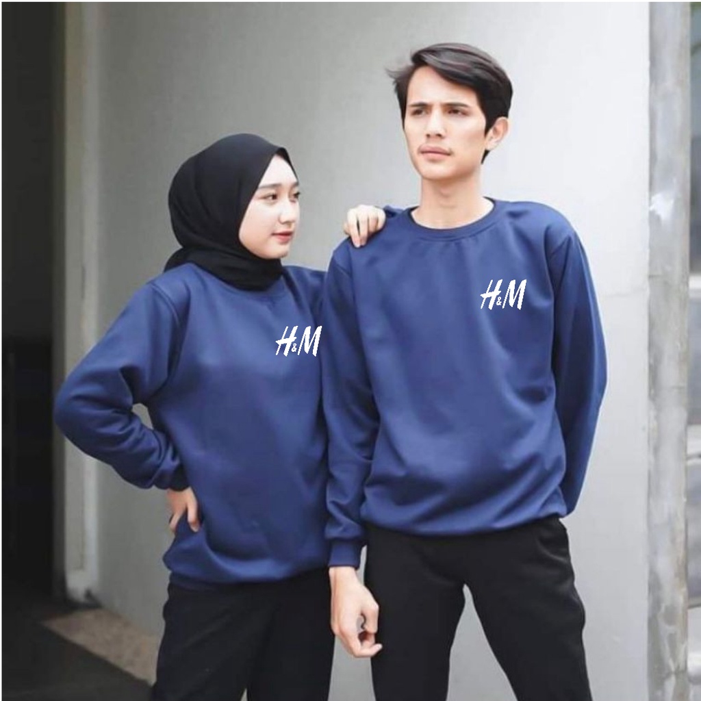 baju lengan panjang COUPLE hm / kaos distro trendy keren dan kekinian / kaos fashion