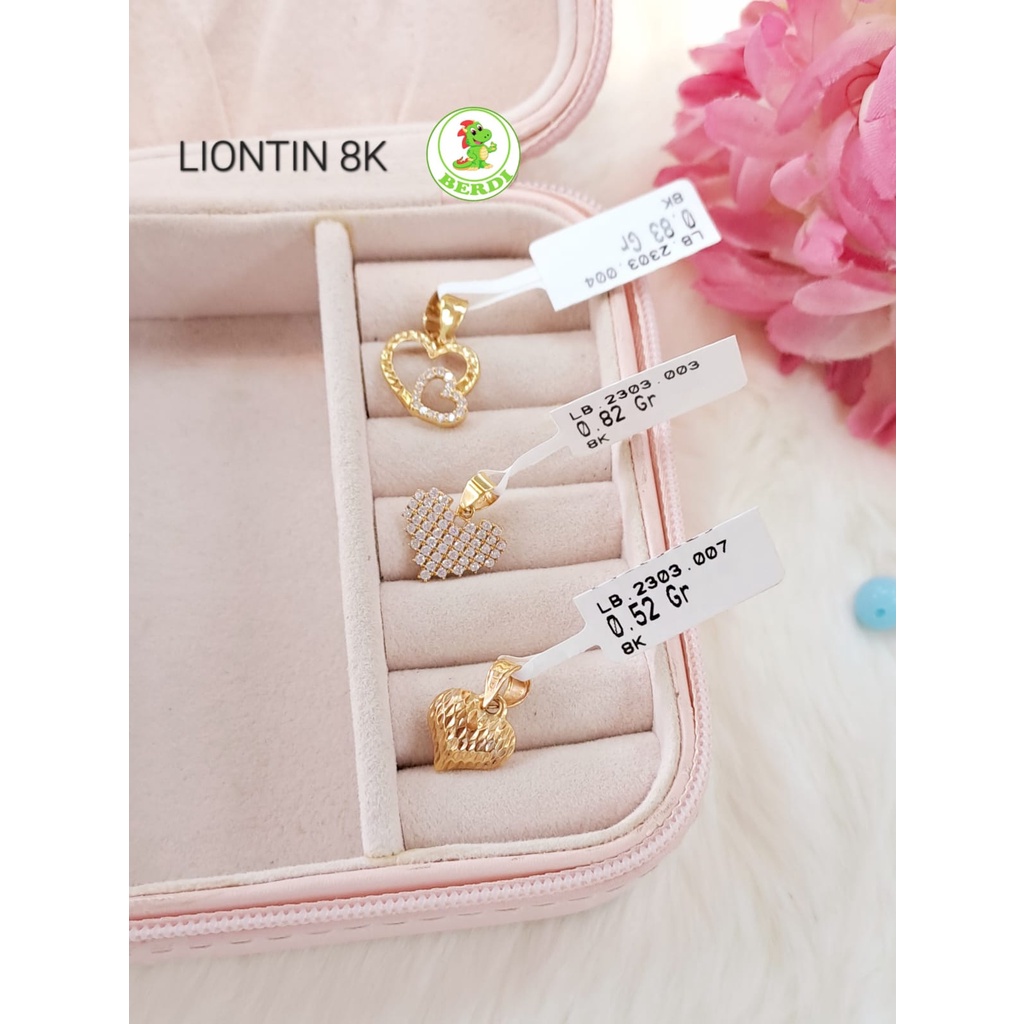 Liontin ringan motif love kadar 375