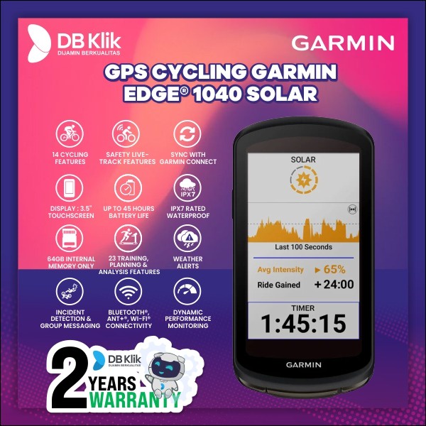 GPS Cycling GARMIN EDGE 1040 Solar Garansi Resmi TAM (010-02503-28)