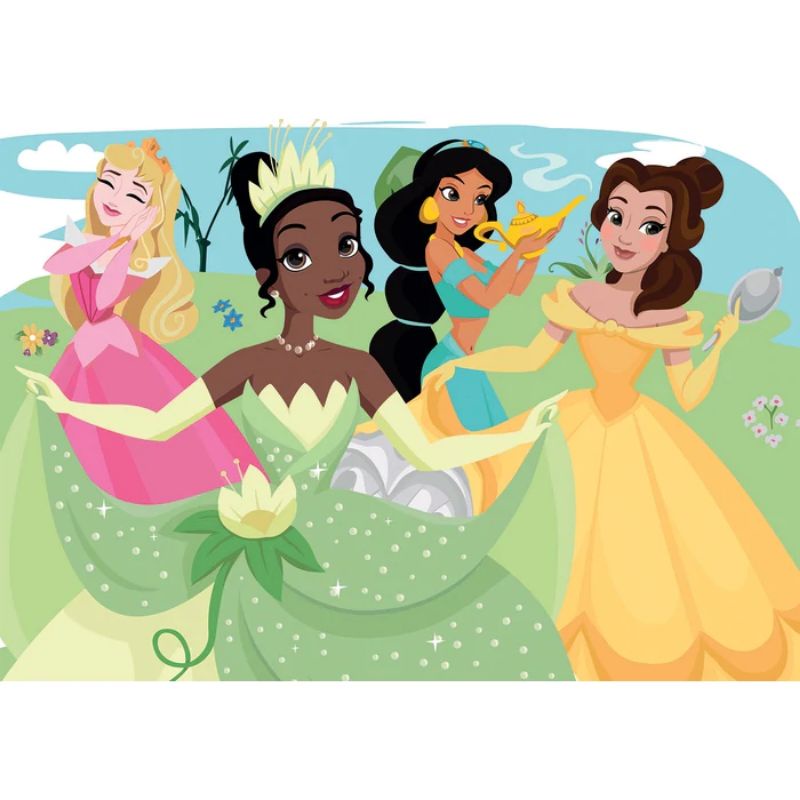 ori original clementoni disney princess happy color double face 2 coloring puzzle puzzles belle aurora tania jasmine snow white tanglet rapunzel mermaid ariel hadiah kado ultah montessori COD boneka doll putri mainan anak kids pasang susun cewek perempuan