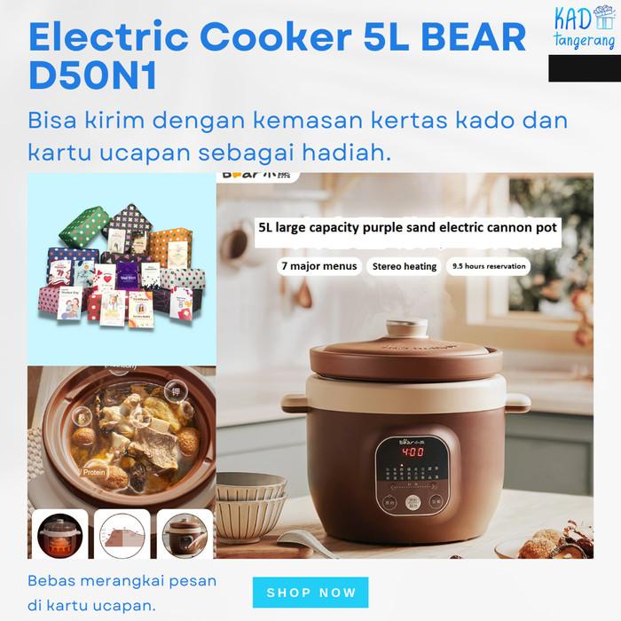 Slow Cooker Elektrik BEAR 5L Stew Pot Panci Listrik Sayur Obat Herbal