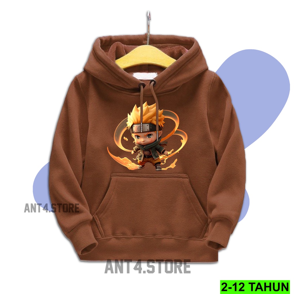 Hoodie Anak Laki Laki NARUTO Sweater Hoddie Umur 2 - 12 Tahun