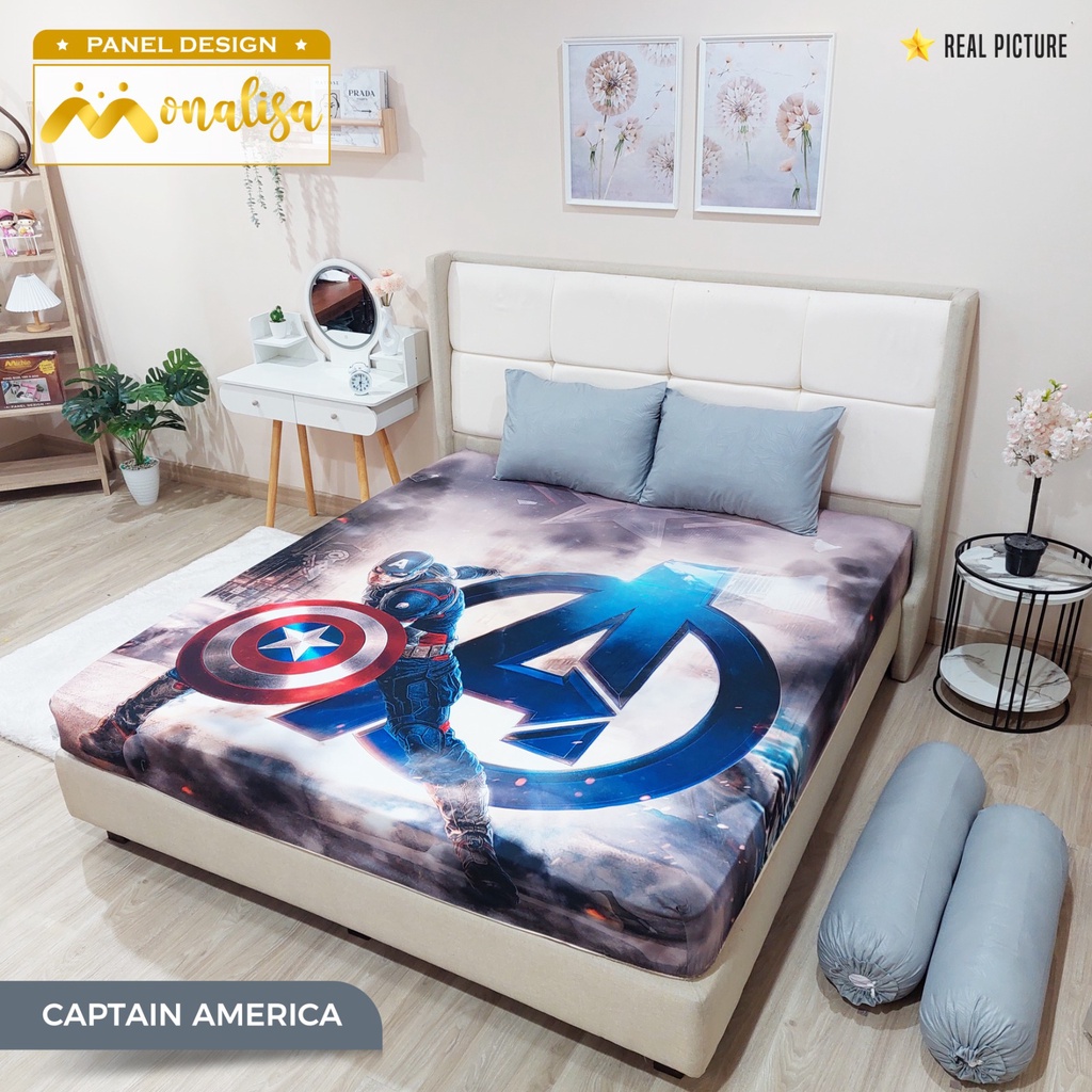Monalisa Panel Design Sprei Uk 160/180 - Captain America