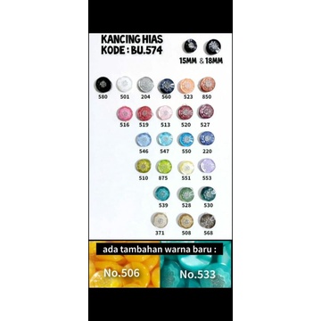 kancing hias BU 574 15 mm