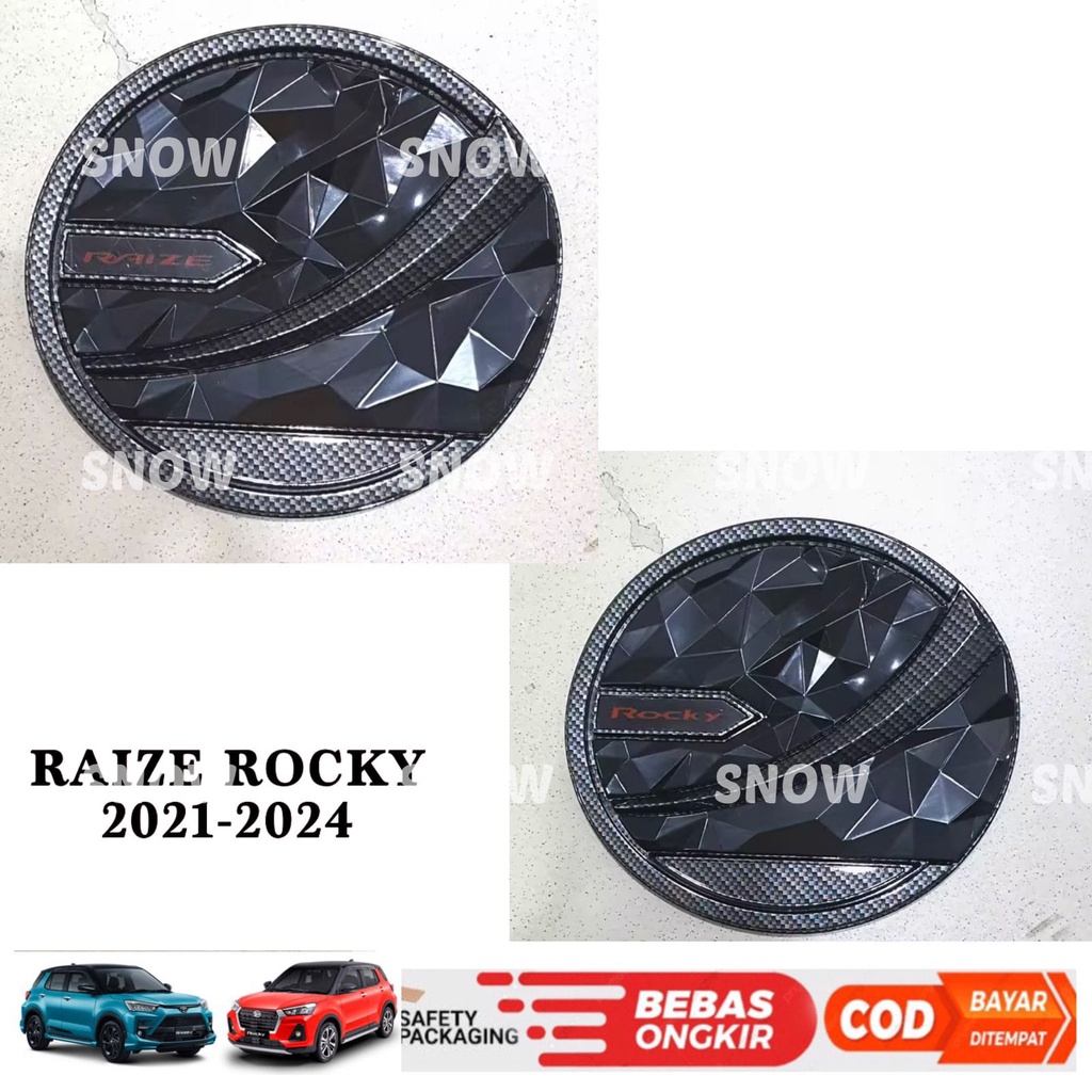 Tank Cover Raize Rocky 2021 2023 2024 Sporty Hitam Carbon