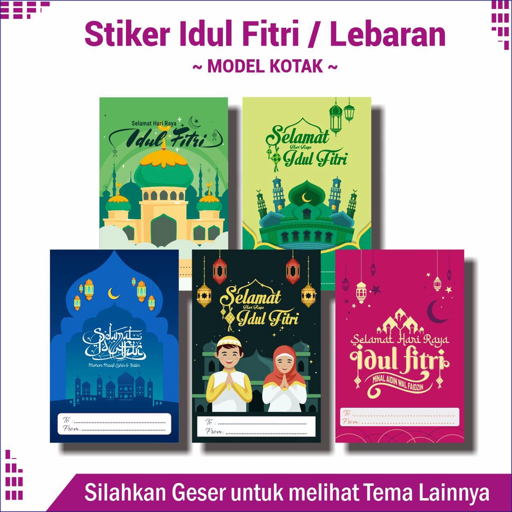 

Stiker Box Idul Fitri Hampers Custom Toples Kue Kering Free Design