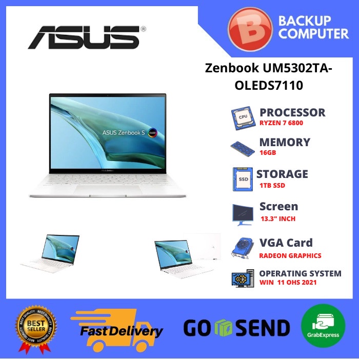 LAPTOP Asus Zenbook UM5302TA-OLEDS7110 R7-6800U