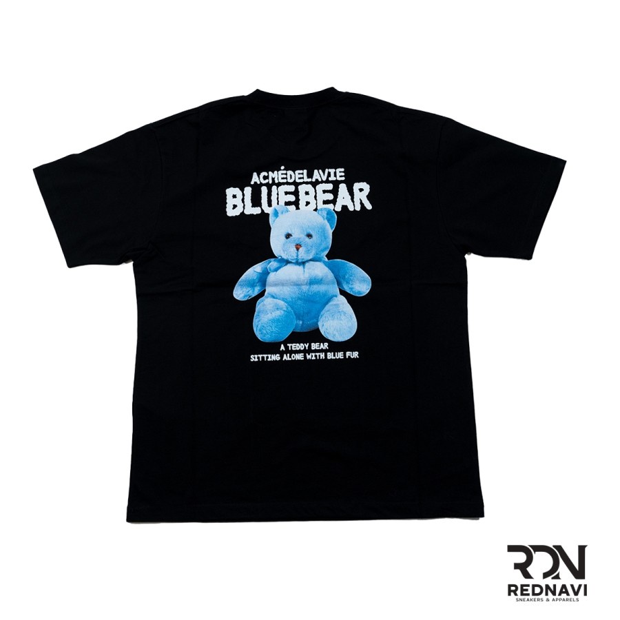 Acme De La Vie ADLV Blue Teddy Bear Short Sleeve Tshirt Black