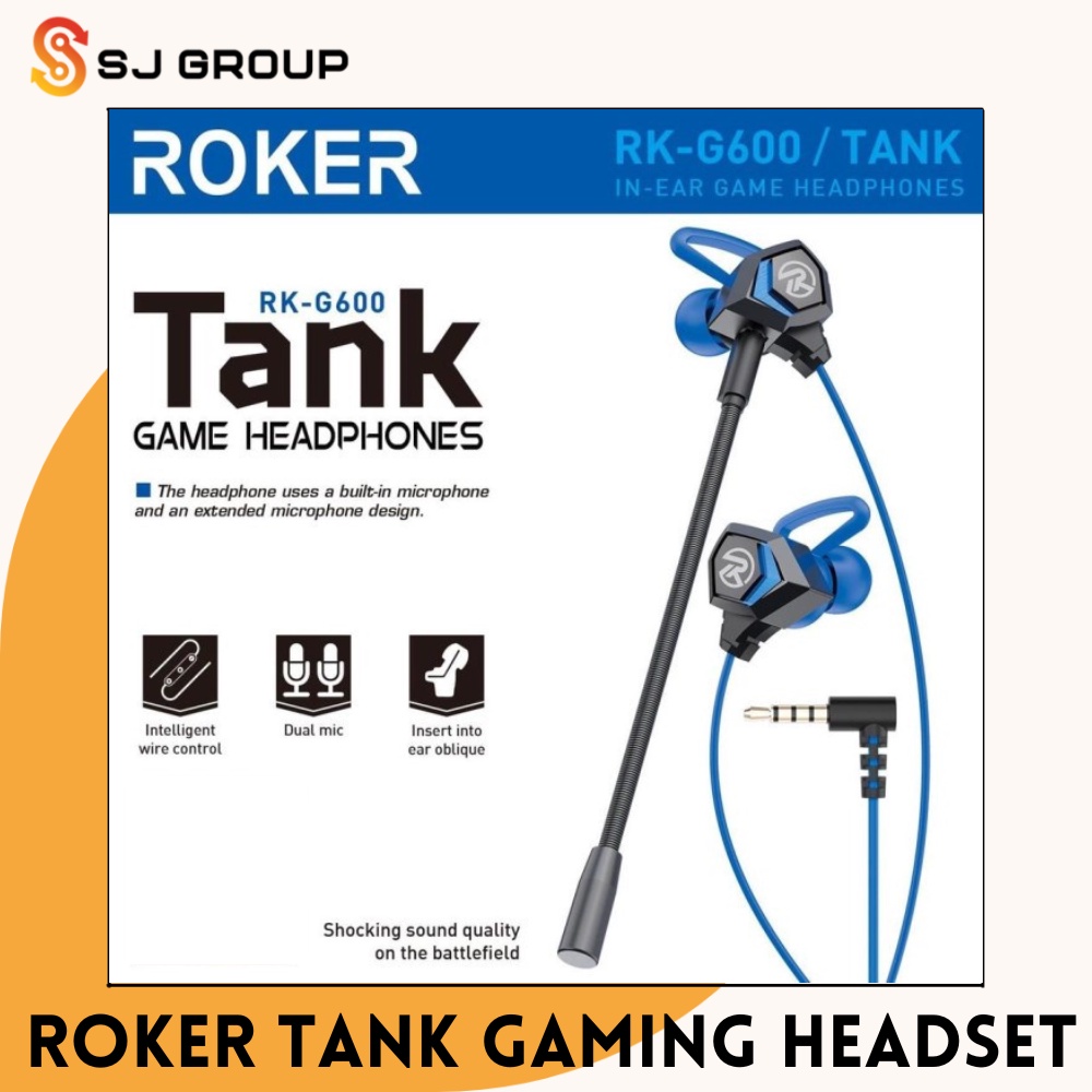 ROKER TANK Headset Gaming Earphone With Mic