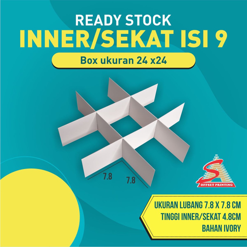 

Inner/ Sekat Isi 9 untuk box 24x24