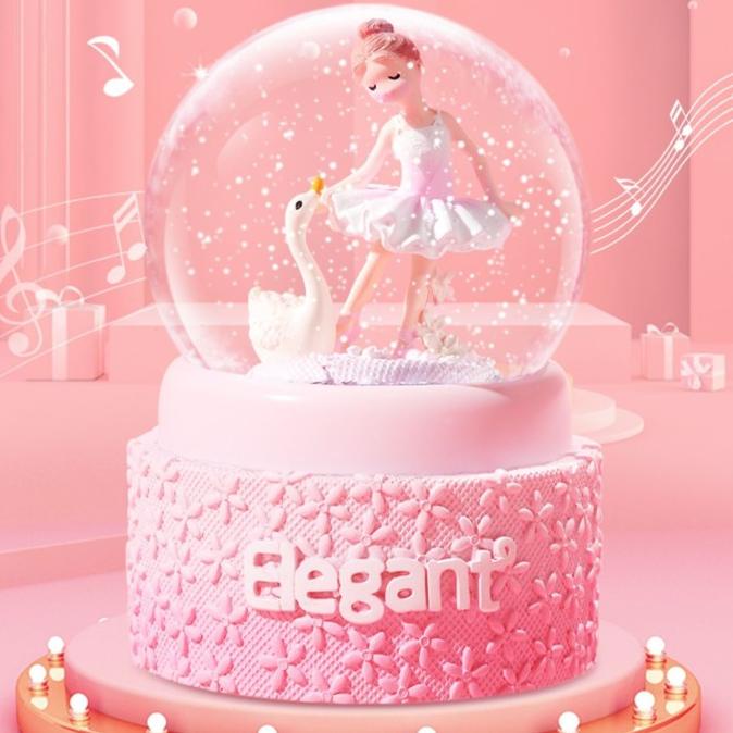 Balerina music box kotak musik balerina lampu tidur balet kado unik