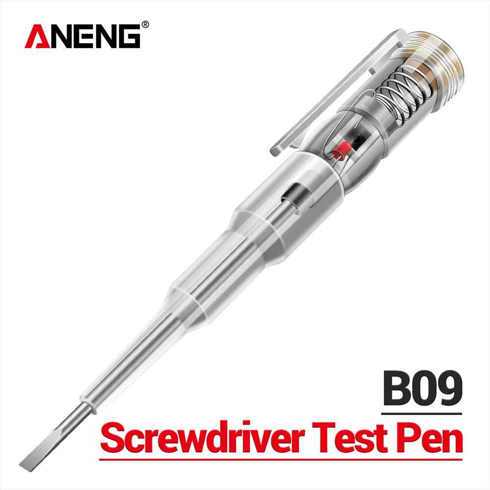 (BISA COD) FTIHSHP ANENG Obeng Tester Pen with Indicator LED - B09