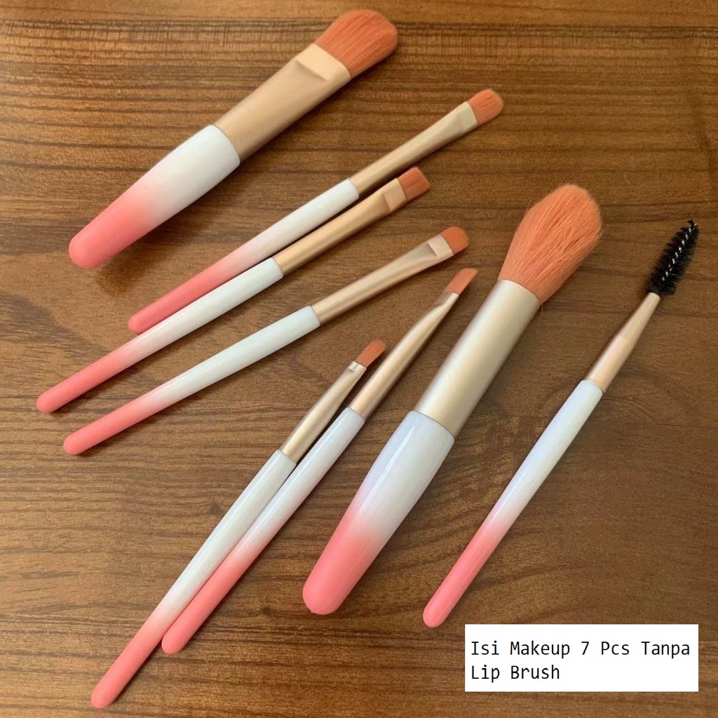Kuas Make Up 7 IN 1 Mini Travel Cosmetic Brush Make Up