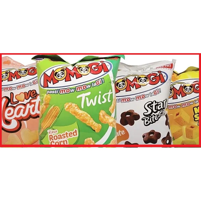 Momogi Mini Stick|Love heart keju | twist roasted corn| star bit size coklat |satuan