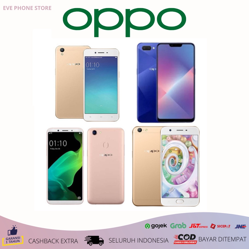 OPPO A37 2/16GB F5 4/64GB F1S 4/64GB A3S 4/128GB NEW SEGEL FULLSET GARANSI