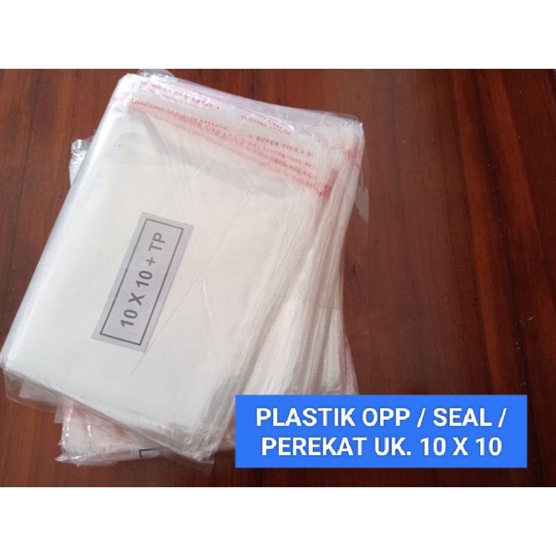PLASTIK KUE / ROTI / PLASTIK OPP / SEAL / PEREKAT UK. 10 X 10