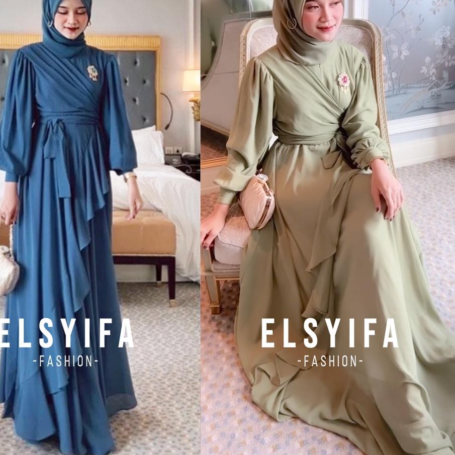 DISKON BRANDS FESTIVAL MEYHIRA DRESS KONDANGAN BRIDESMAID BAHAN CERUTY BABYDOLL EXCLUSIVE BUSUI FRIE