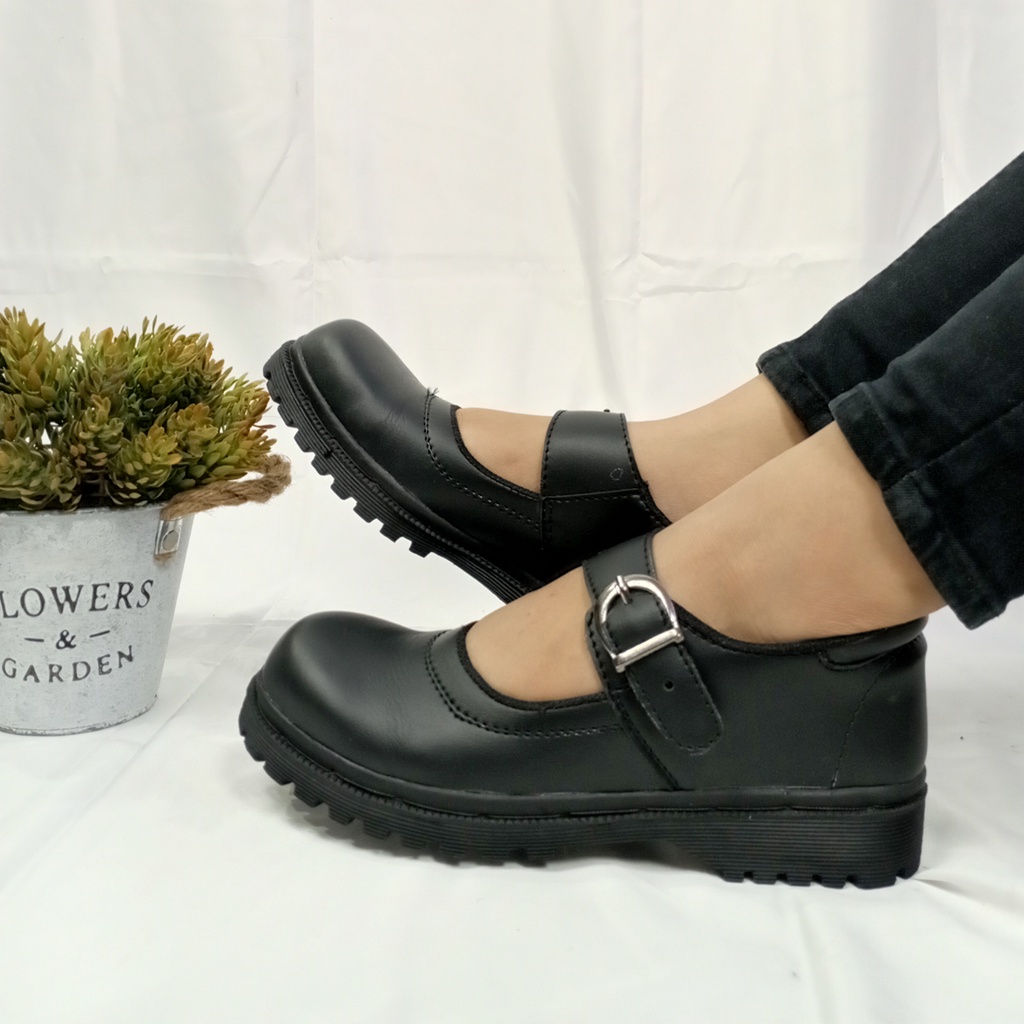 SEPATU SAFETY WANITA ZERG ORIGINAL BELT UJUNG BESI PDL PDH TNI POLRI INDUSTRI KERJA DISKON TERLARIS