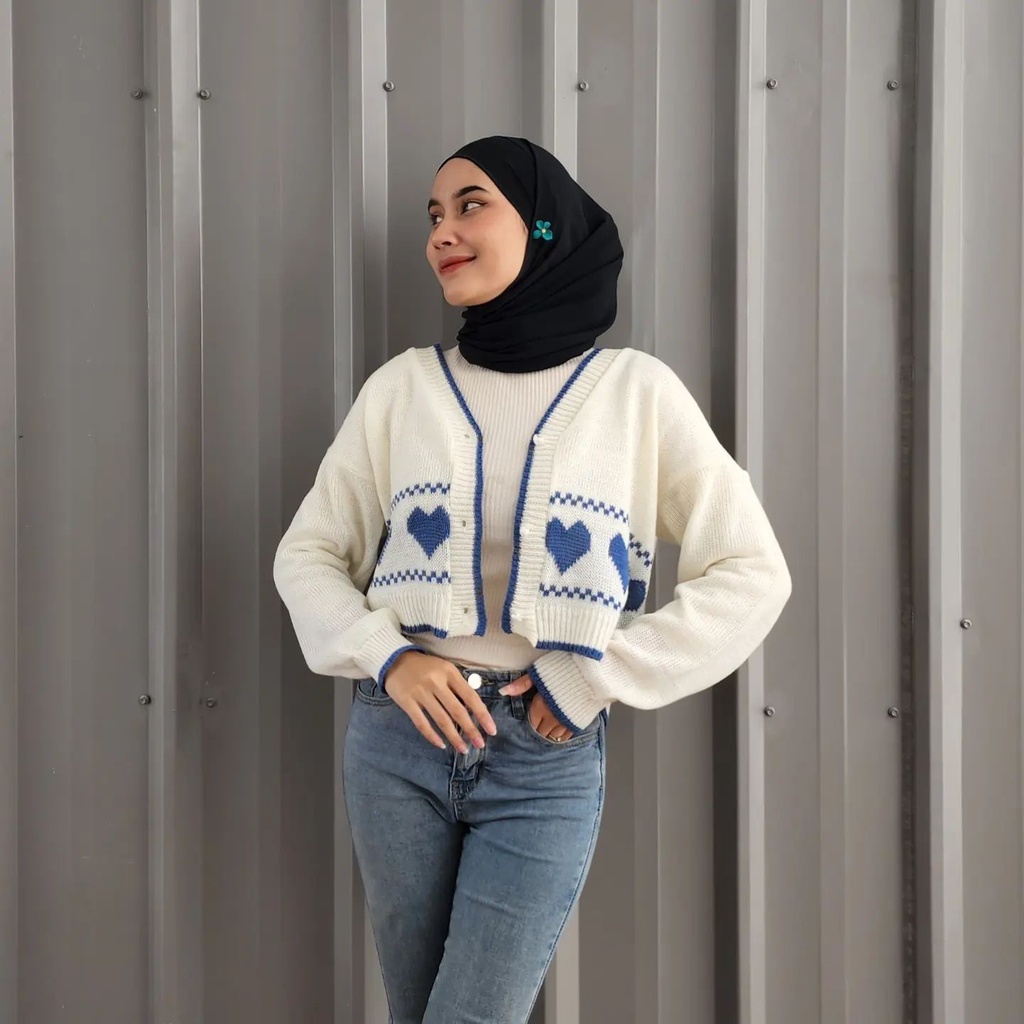 [CYC | COD] Outwear Lova Crop Outer | Rajut Cardigan Wanita Trendy Murah