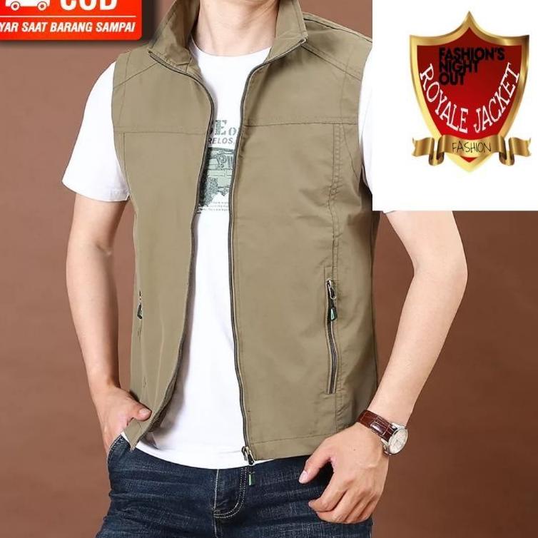 CHEKOUT Rompi pria/ Rompi keren / Vest Pria / Rompi Lapangan/ Rompi jeep / Rompi Multifungsi / Rompi